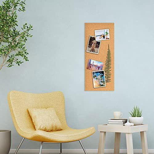 Printed Bulletin Board 1/2" Thick 17x8" Self-Adhesive Cork Boards 4