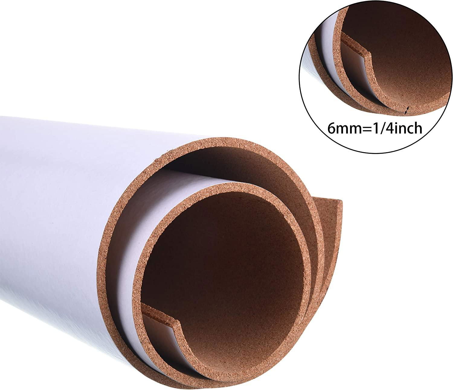Eco friendly 1mm Thick Adhesive Cork Roll Liner for Bulletin Board