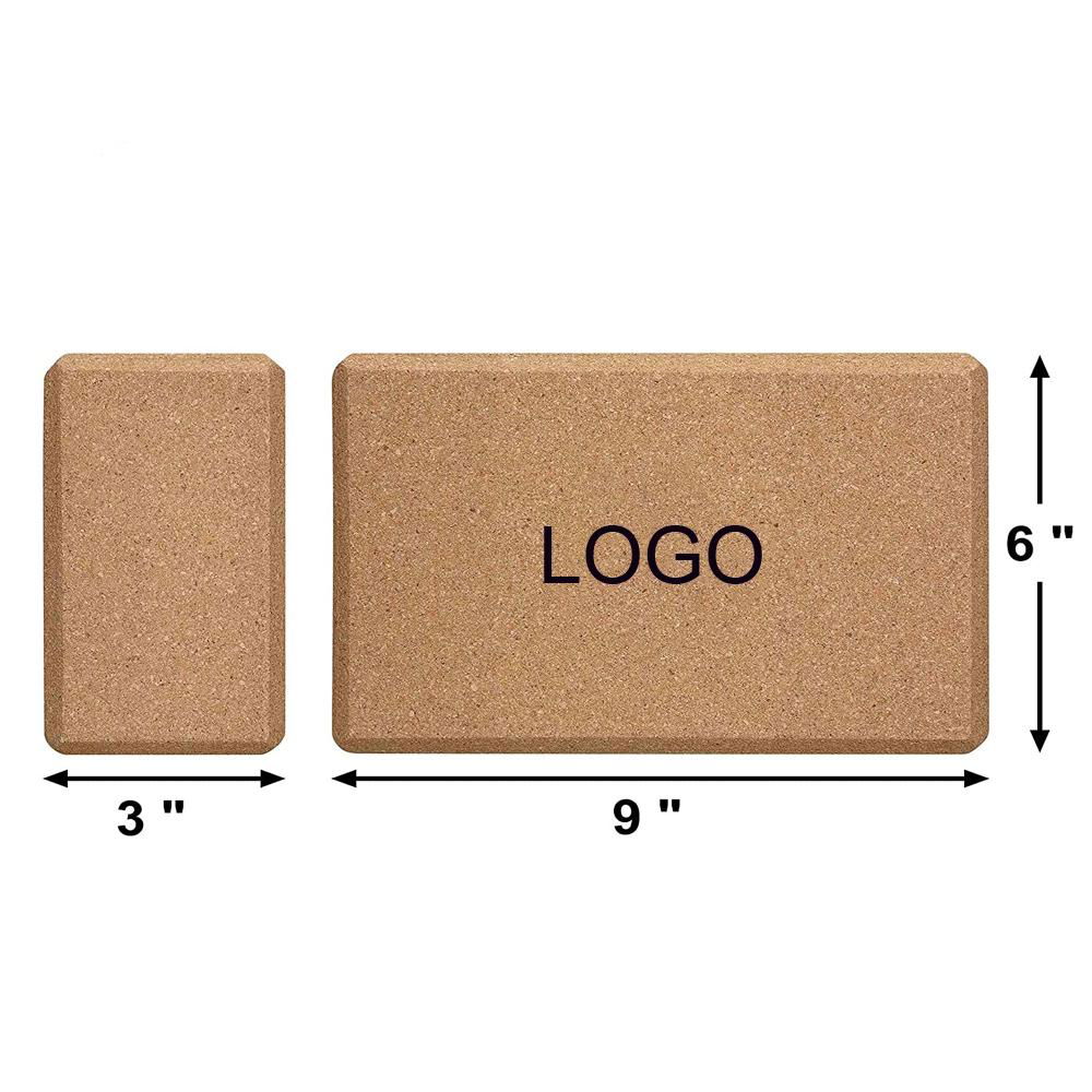 Hot Sale 469 Fine Cork Grains Printed Custom yoga block cork yoga brick 2