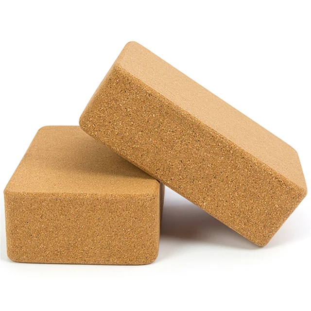 Hot Sale 469 Fine Cork Grains Printed Custom yoga block cork yoga brick 5