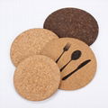 95mm diam Cork Coasters 3PC CORK COASTERS Round Cup mat 1