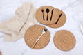 95mm diam Cork Coasters 3PC CORK COASTERS Round Cup mat