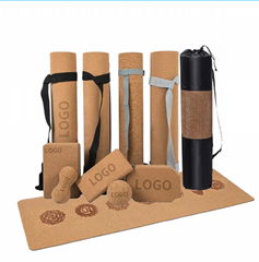 Organic Gym High Quality Eco Friendly Laser Logo Custom Color Print Natural cork