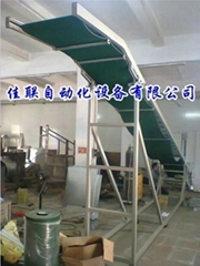 二樓上貨下貨爬坡輸送線