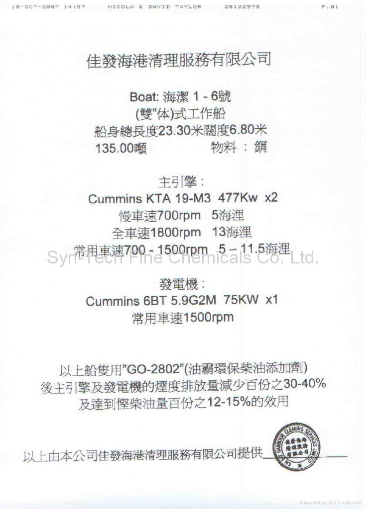 Diesel Fuel Additive 4