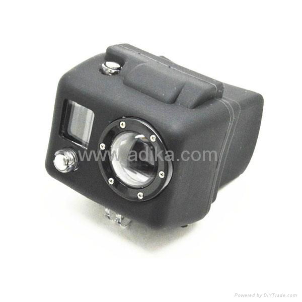 Silicone case for Gopro Hero 2, black, blue, white 4