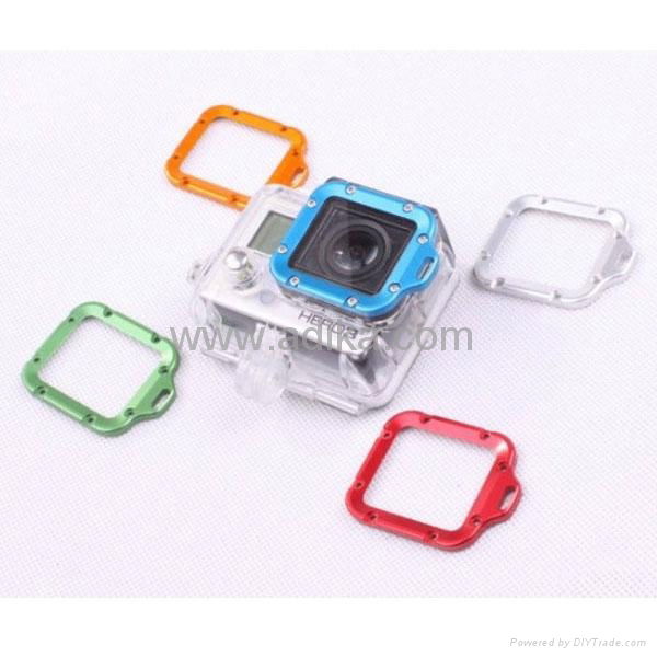 Aluminum lanyard ring mount for GoPro Hero 3, blue, green, red, orange, silver 2