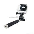 Monopole for Gopro, with adapter for Gopro, black, blue, red 3