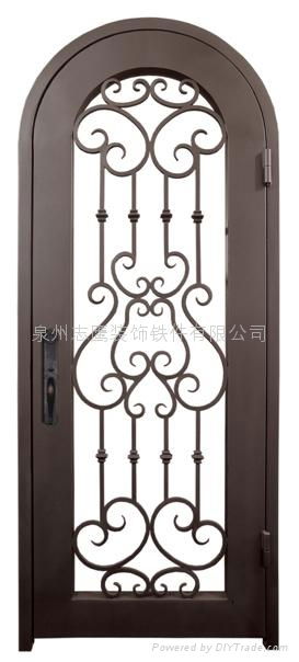 wrought iron wine cellar door 4