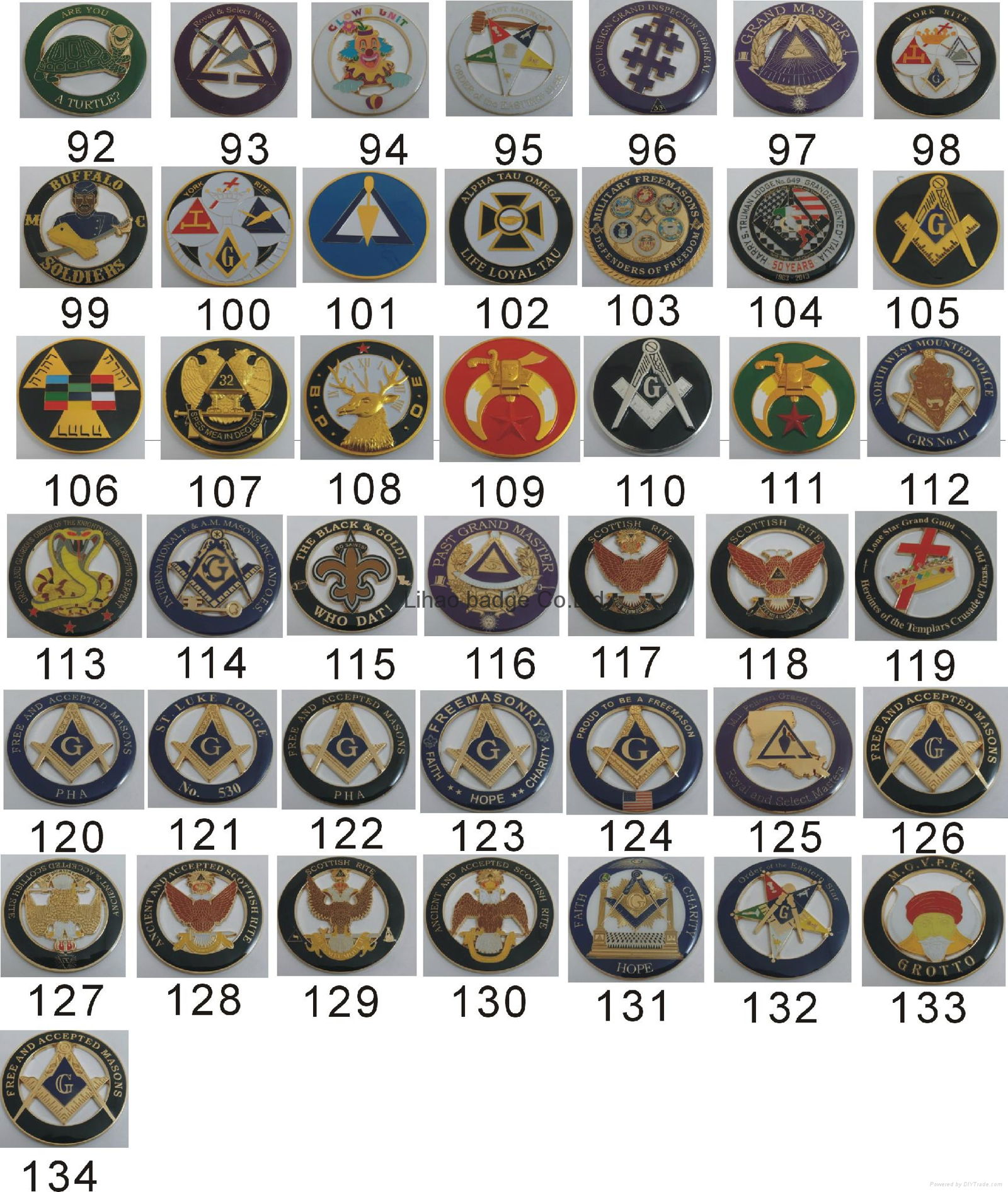 2015 Hot sale Masonic metal pin badge 5