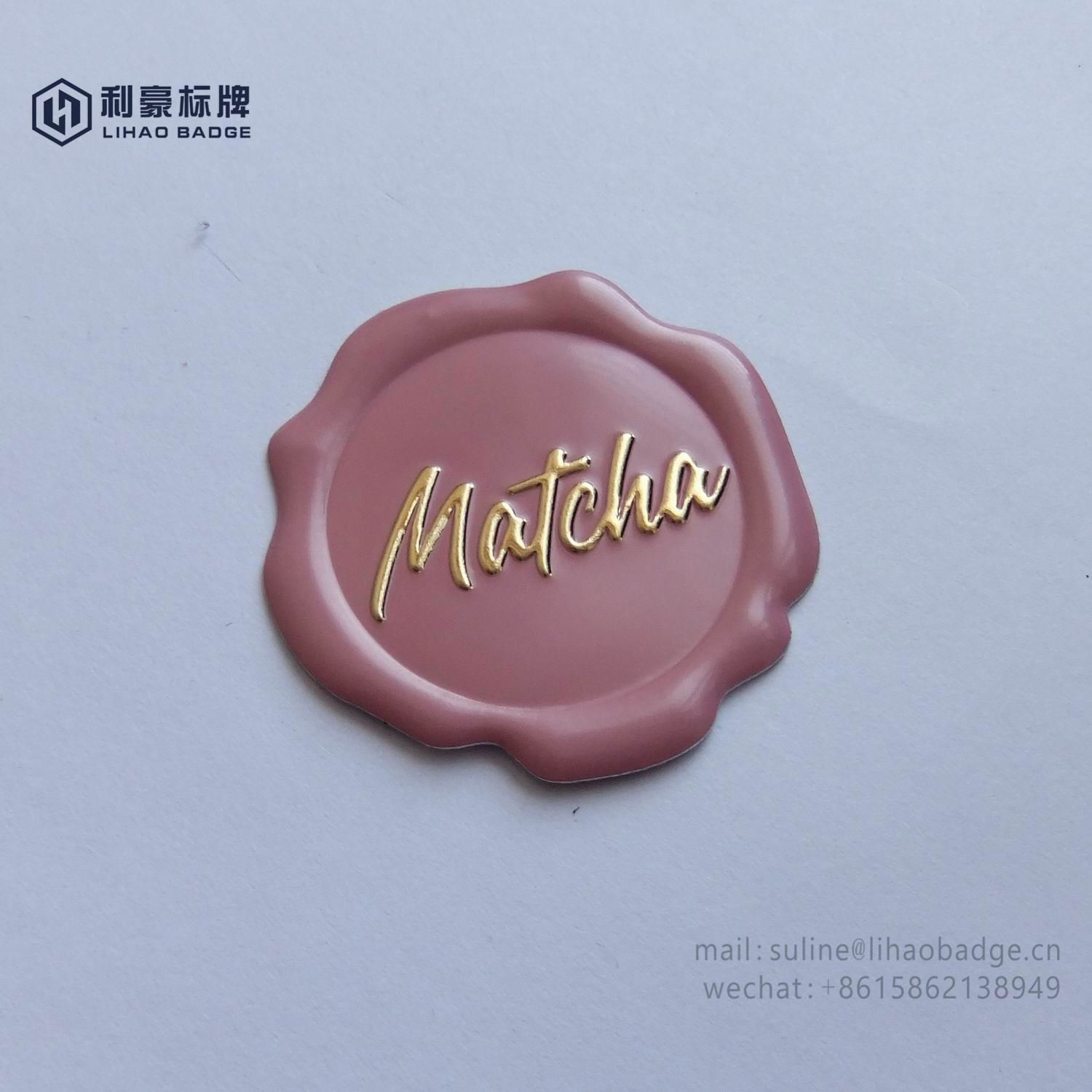 aluminum wax seal sticker 3D metal wax seal label wax seal tag for wine bottle 3