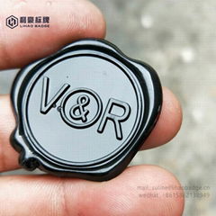 aluminum wax seal sticker 3D metal wax