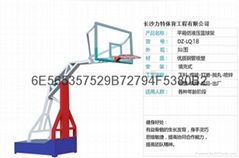 湖南力特體育供應移動式地埋式籃球架