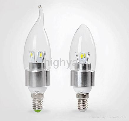 360 degree E14 3w led candle bulb 2