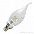 360 degree E14 3w led candle bulb 3