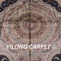   10x14ft blue green popular persian design silk hand knotted carpet 4