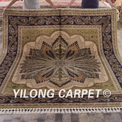   8x10ft handmade silk persian rug stunning design qum silk carpet