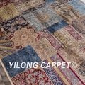 6'x9' persian handknotted silk area carpet classic patchwork vintage turkish rug 3