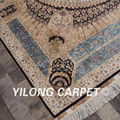 6'x9' blue great pure silk oriental persian handmade carpet 4