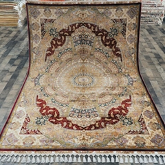 5.6x8.3ft Persian silk handmade rug