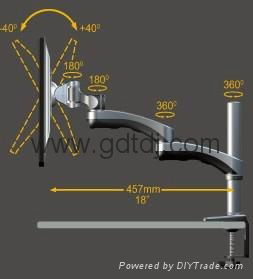万向延伸旋转显示器支架 电脑一体机支架DMAG-500 5