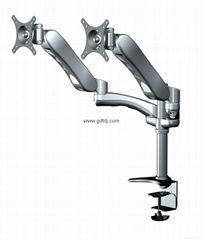 双屏显示器支架 万向旋转 升降调节 电脑挂架