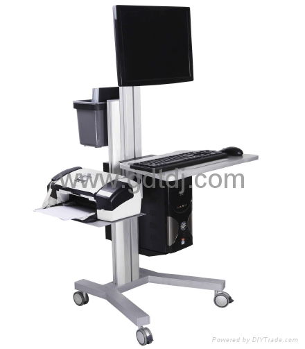 Lcd stand lift car Medical computer mobile rack  