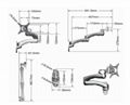 万向旋转电脑支架 显示器电脑壁挂架 WMA-500 4