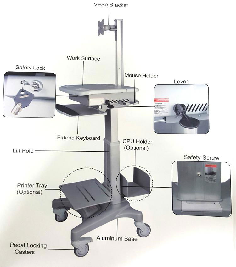 LCD Medical cart   TV Medical cart  LCD TV  stands   3