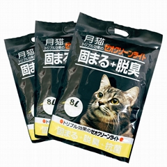 日本结团不规则天然矿物猫砂8L
