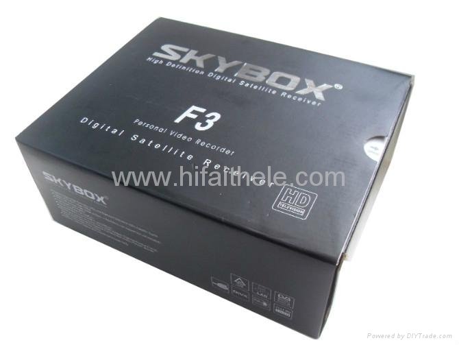 Newest original Skybox F3 Satellite receiver Dual-Core CPU 1080P Full HD DVB-S2  2