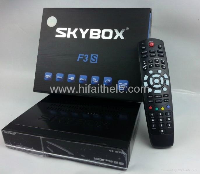 Original Skybox F3S Full 1080pi HD PVR Digital Satellite Receiver support usb wi 1