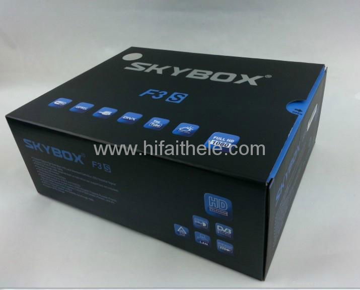 Original Skybox F3S Full 1080pi HD PVR Digital Satellite Receiver support usb wi 3