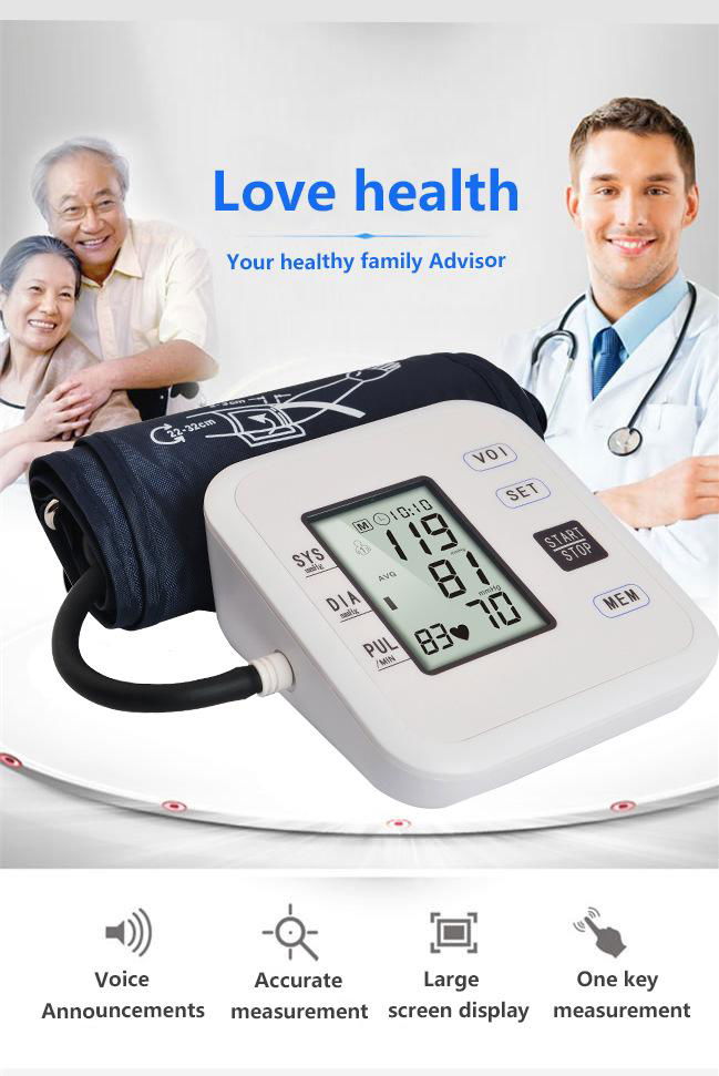 CE FDA Approval Fully Automatic Digital blood pressure meter blood Pressure Moni 4