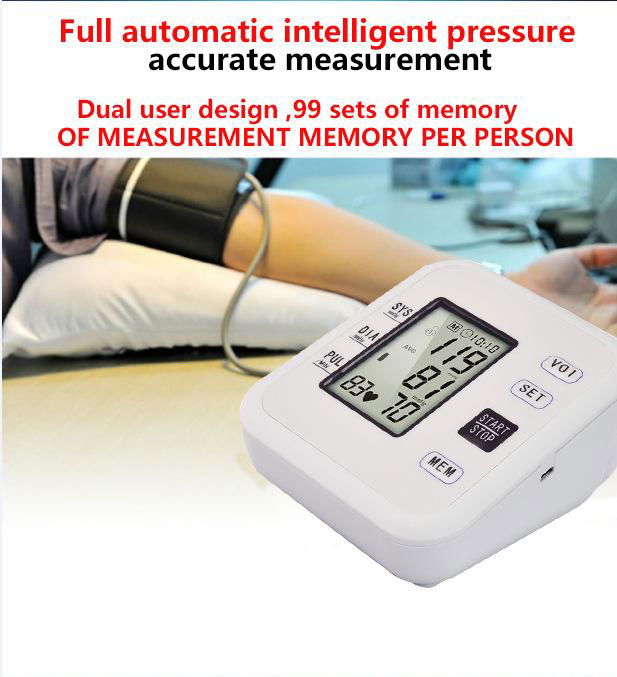 CE FDA Approval Fully Automatic Digital blood pressure meter blood Pressure Moni 5