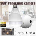 WIFI connection panoramic camera P2P hidden bulb IP camera surveillance HD 1080P 4