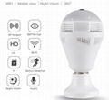 WIFI P2P Lamp Bulb DVR IP camera HD 960P 360 degree GLobe Panorama Cam Motion