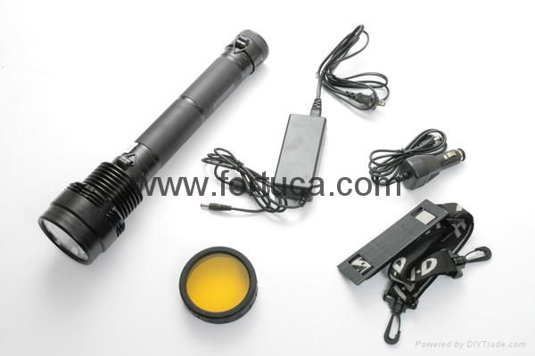 75W 7500LM hid flashlight Super Bright torch light with 7800mah battery/75W HID 2