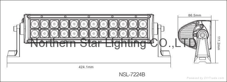 13 inch 72W High Power LED Light Bar Cree LED Light ,LED light for Engineering , 3