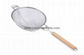 Stainless steel Strainer with wooden handle 3