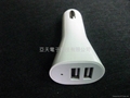 5V3.1A dual usb port Car Charger forgalaxy/iPad/iPhone5