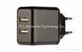 2.1A Dual USB Tavel Charger for ipad/iphone
