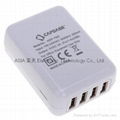 4 port usb Tavel charger