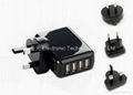 4 Ports USB Tavel Charger