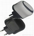 Dual USB Travel Charger, 5V1A output, in line with CE, ROHS