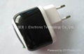 Dual USB Travel Charger, 5V1A output, in line with CE, ROHS