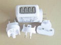 4 usb interface travel charger universal plug can be converted to use   