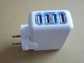 4 usb interface travel charger universal plug can be converted to use    3