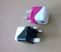 Folding pin USB charger 5v1a cell phone charger UL phone adapter ul charger 8