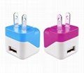 Folding pin USB charger 5v1a cell phone charger UL phone adapter ul charger